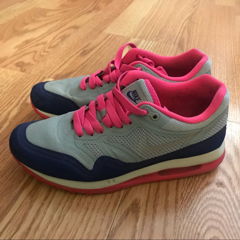 Air Max 90s grey/purple/pink mesh size 8